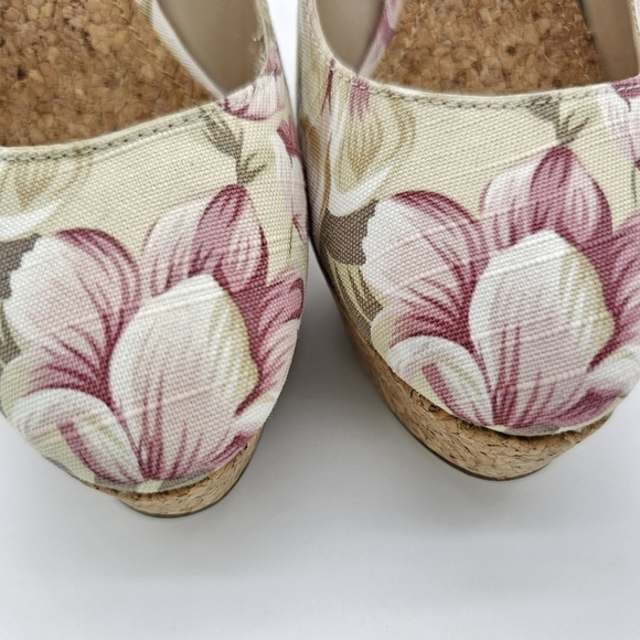 Aldo Women's Canvas Floral Print Platform High Heels, Size 6, NEW - Picture 5 of 14